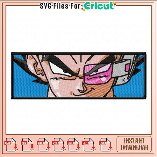 Dragon Ball Z Vegeta Embroidery Design Instant Download