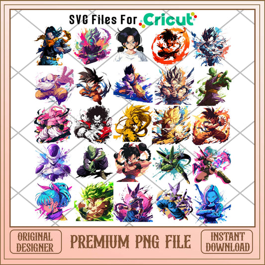 Dragon Ball fight png bundle, Anime chibi movies bundle, Anime png