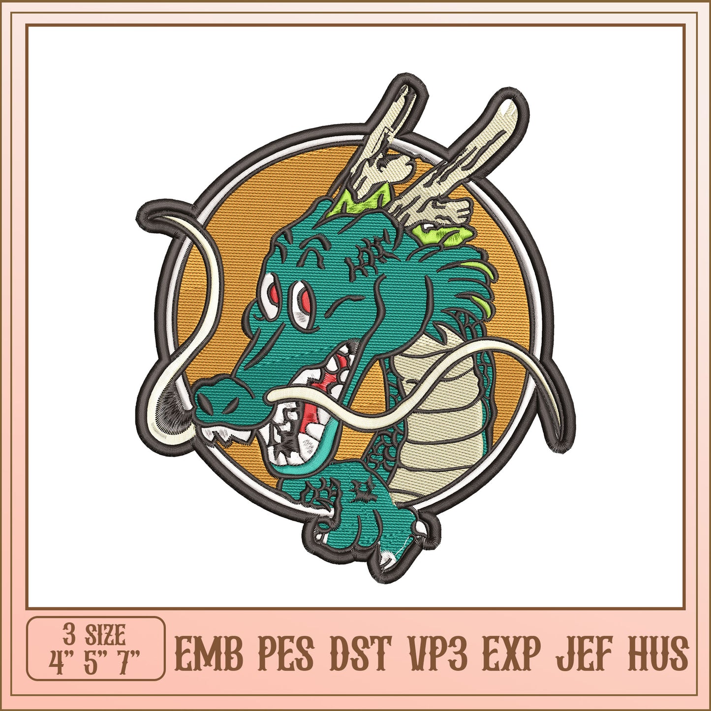 Dragon Embroidery Design - EMB PES DST