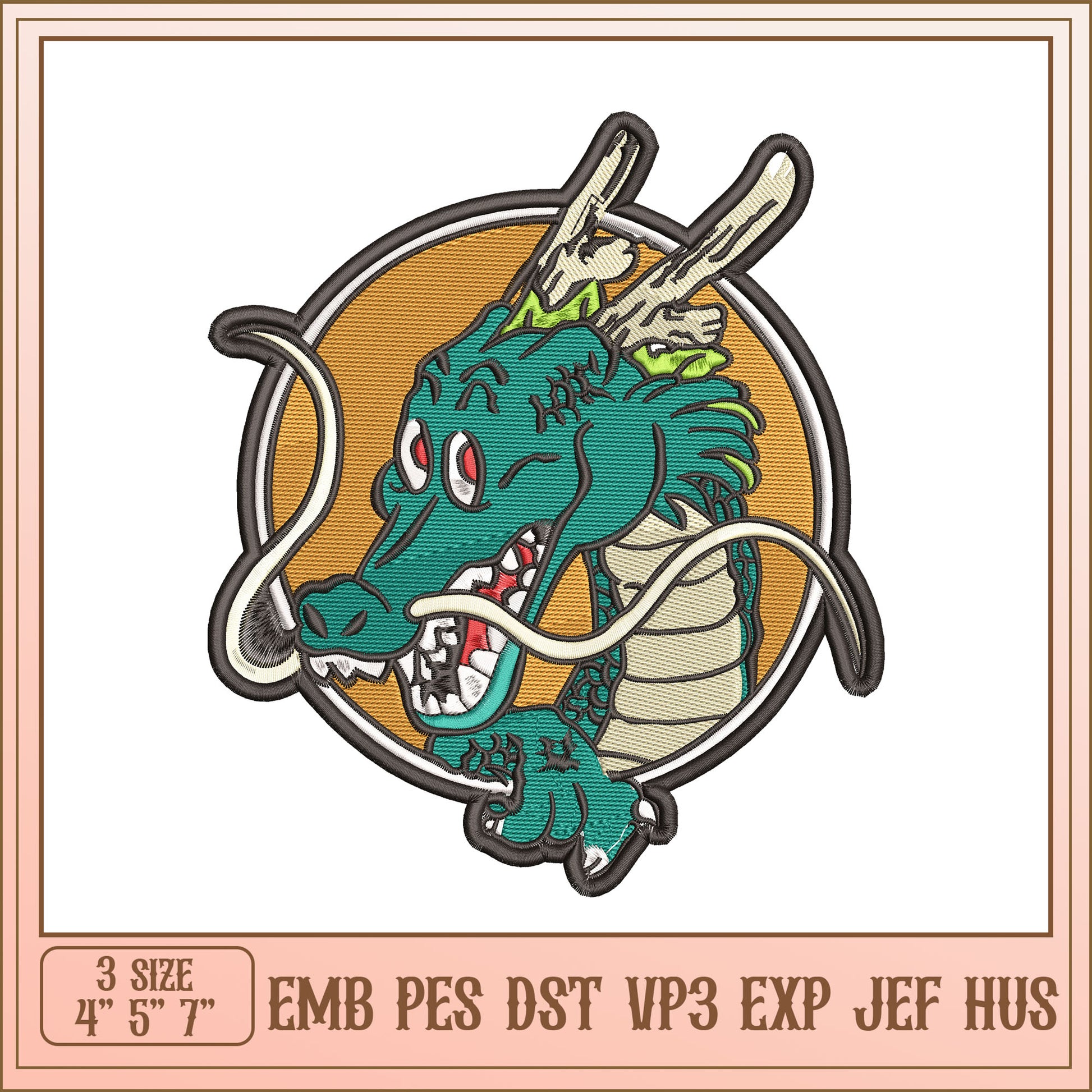 Dragon Embroidery Design - EMB PES DST