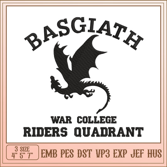 Dragon Embroidery Design - War College Riders