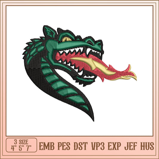 Dragon Embroidery Design in Three Sizes for Sewing Projects