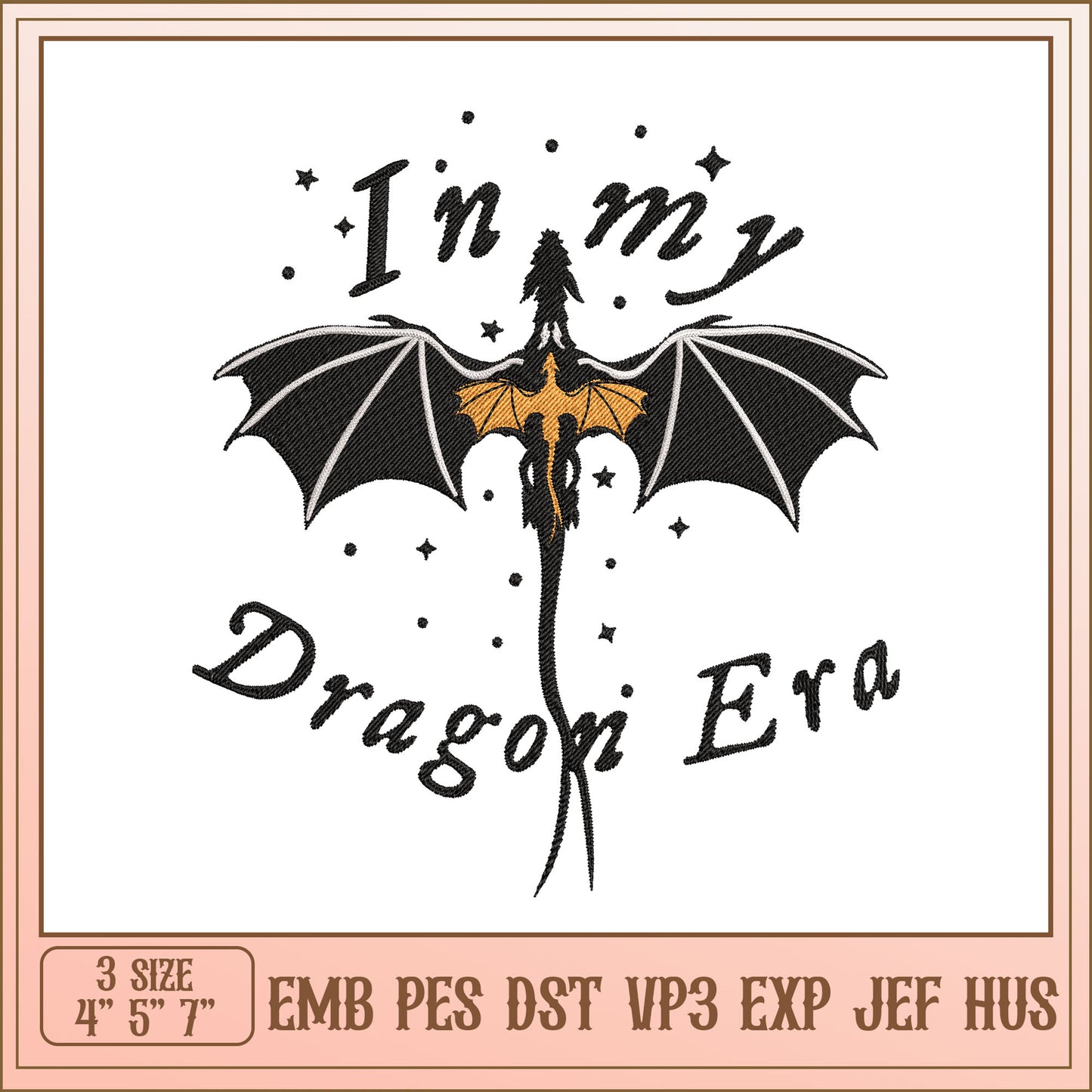 Dragon Era Embroidery Design