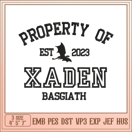 Dragon Property Of Name Embroidery Design
