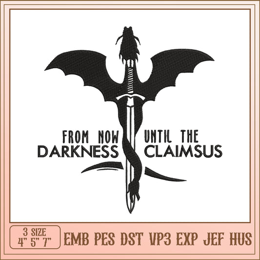 Dragon Sword Embroidery Design - 3 Sizes