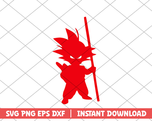 Dragon ball Son Goku baby red anime svg