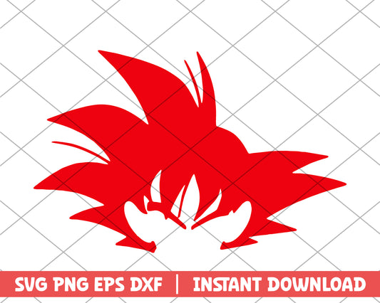 Dragon ball Son Goku head anime svg