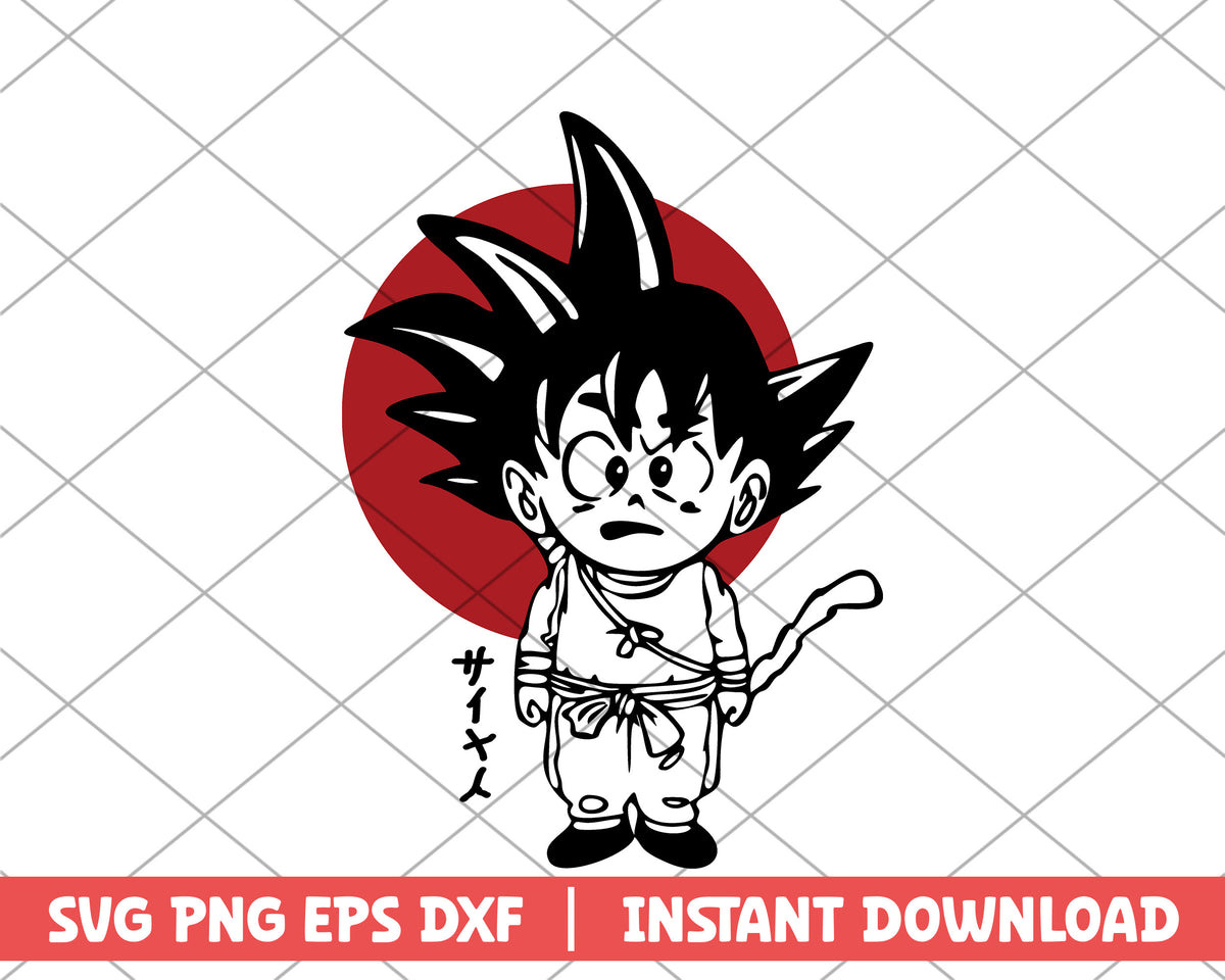 Dragon ball Son Goku mini anime svg – svg files for cricut