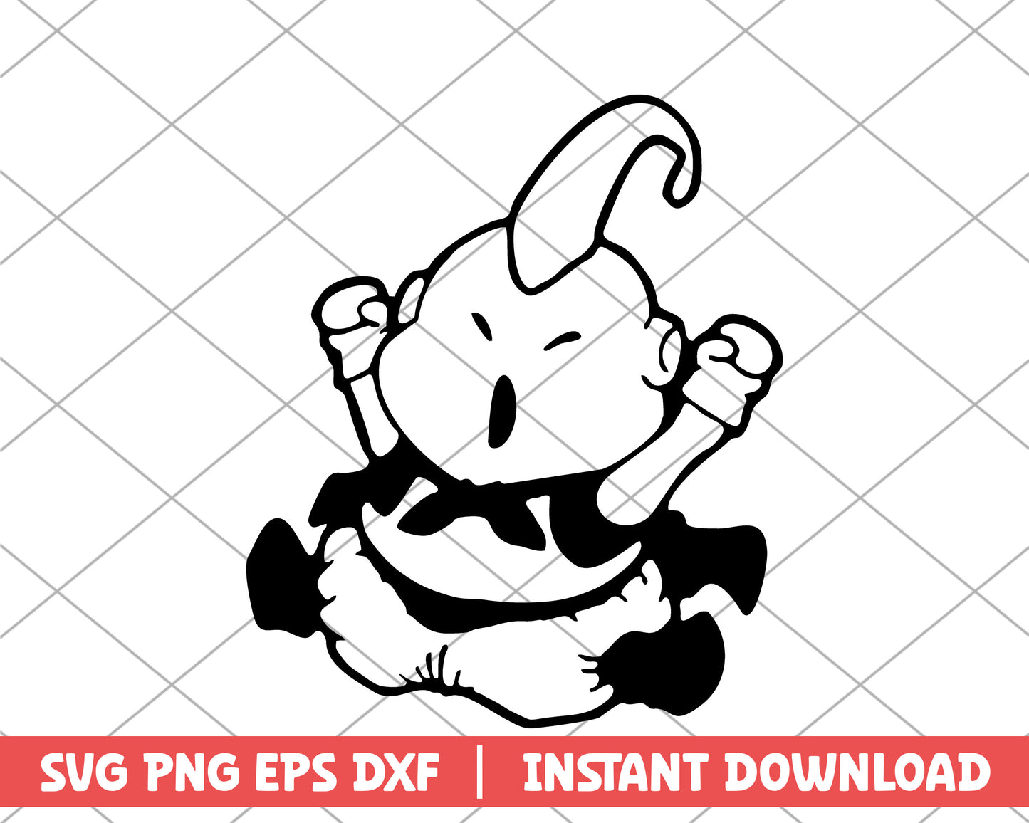 Dragon ball fat buu anime svg