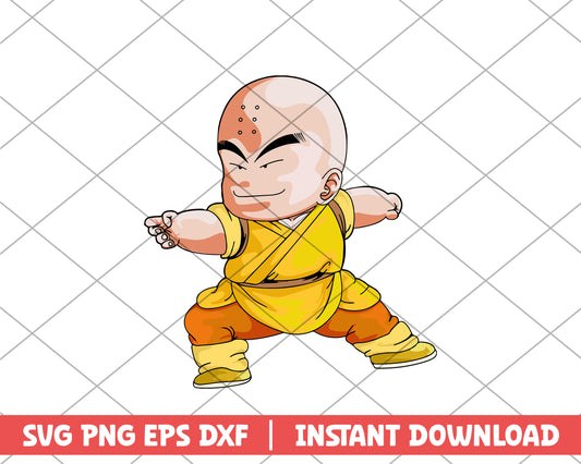 Dragon ball krillin anime svg