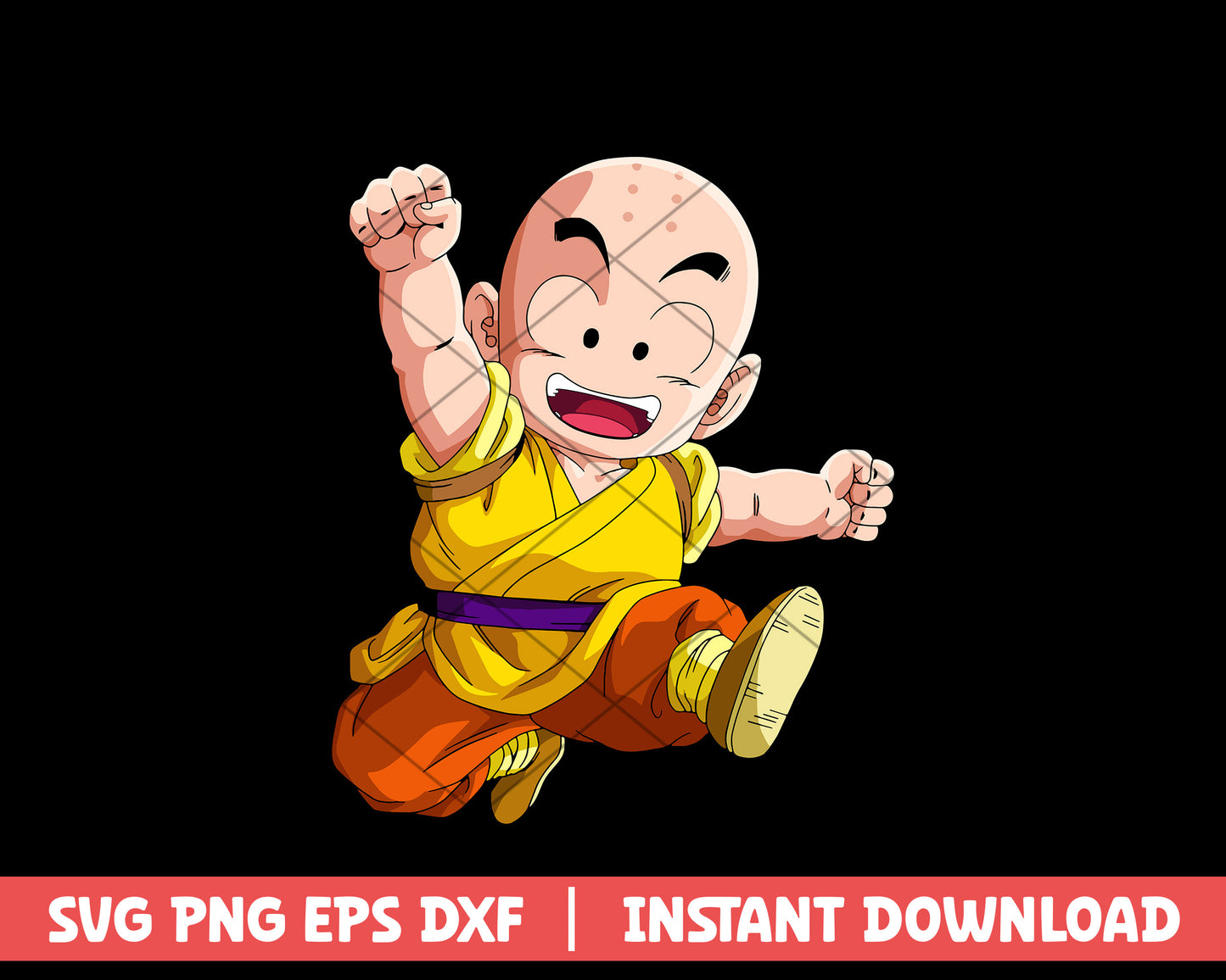 Dragon ball krillin baby anime svg