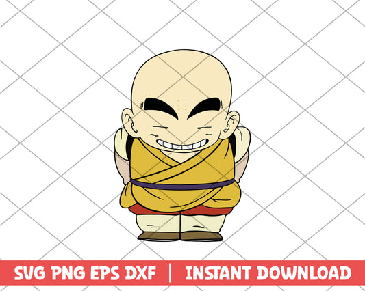 Dragon ball krillin cute anime svg