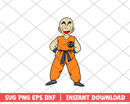 Dragon ball krillin fanart anime svg