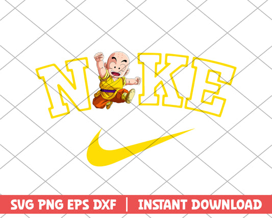 Dragon ball krillin yellow nike anime svg