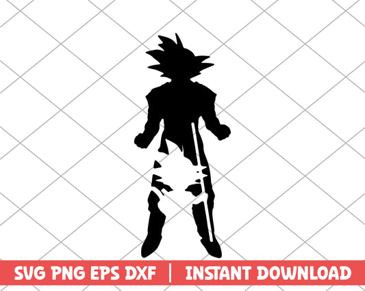 Dragon ball son goku adult and children anime svg