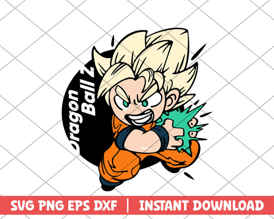 Dragon ball son goku baby kamehameha anime svg