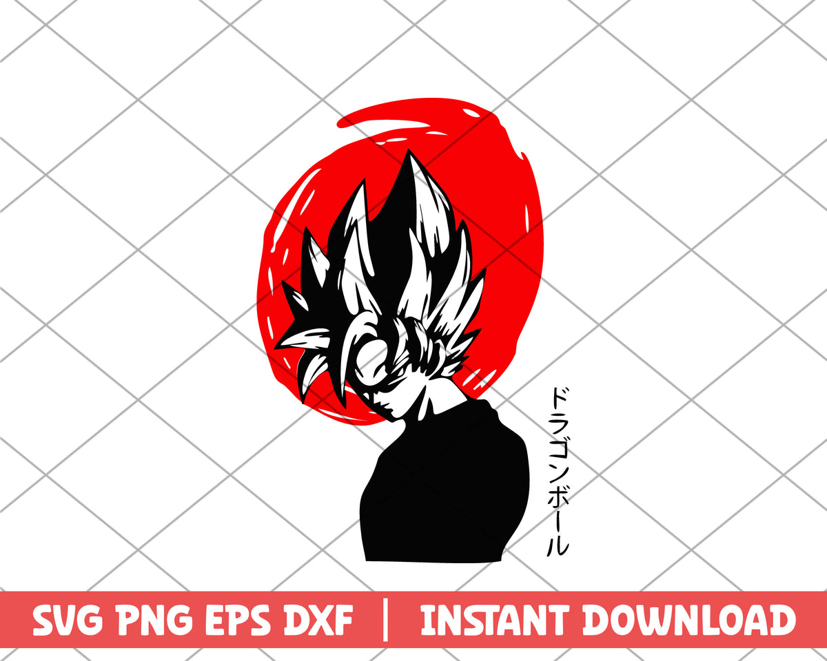 Dragon ball son goku character anime svg – svg files for cricut