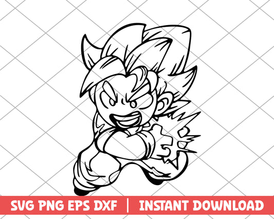 Dragon ball son goku chibi kamehameha anime svg