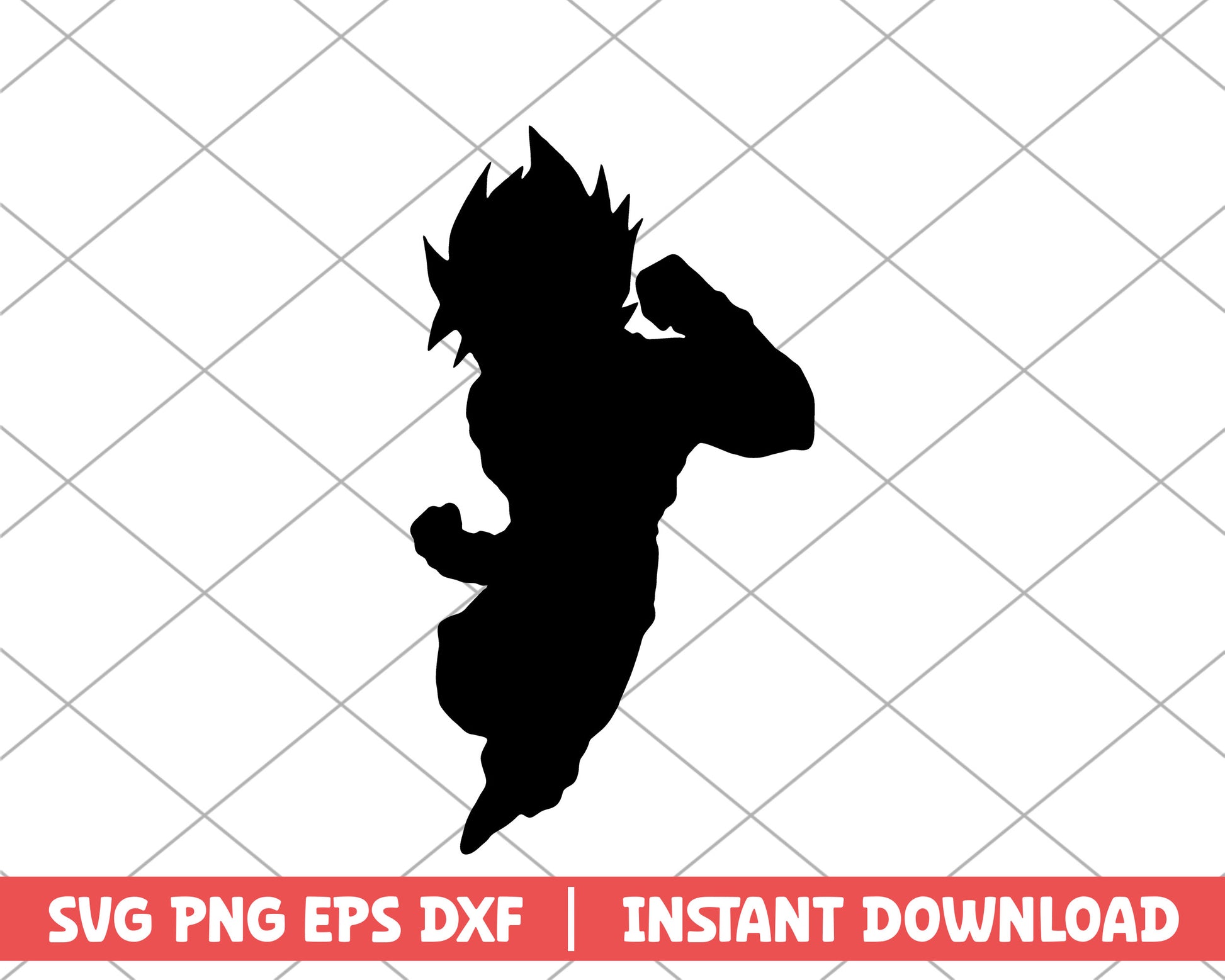 Dragon ball son goku shadow anime svg