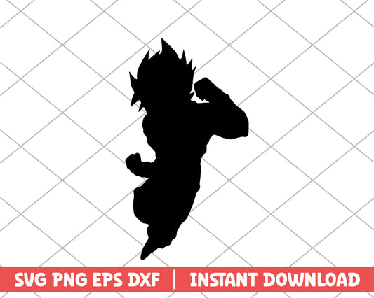 Dragon ball son goku shadow anime svg