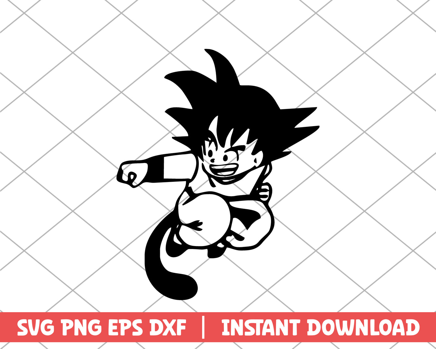 Dragon ball son goku young fanart anime svg