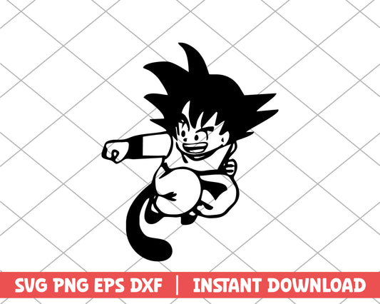 Dragon ball son goku young fanart anime svg