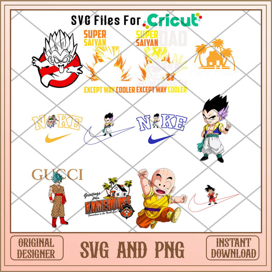 Dragon ball svg bundle, Super Saiyan dad svg bundle - Svgfileforcricut
