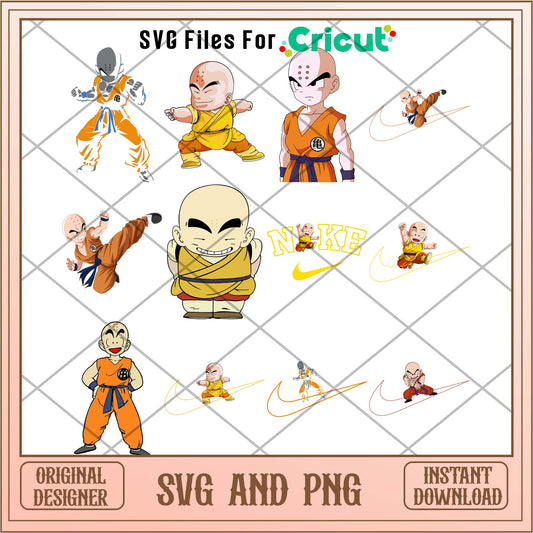 Dragon ball svg bundle, Krillin svg bundle - Svgfileforcricut 