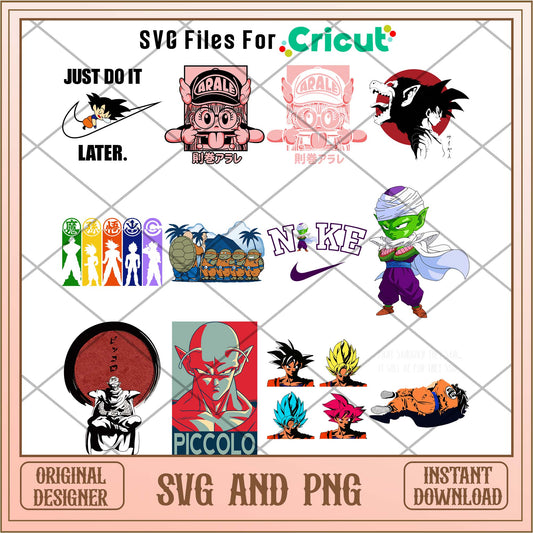 Dragon ball logo svg bundle, Anime characters svg bundle - Svgfileforcricut