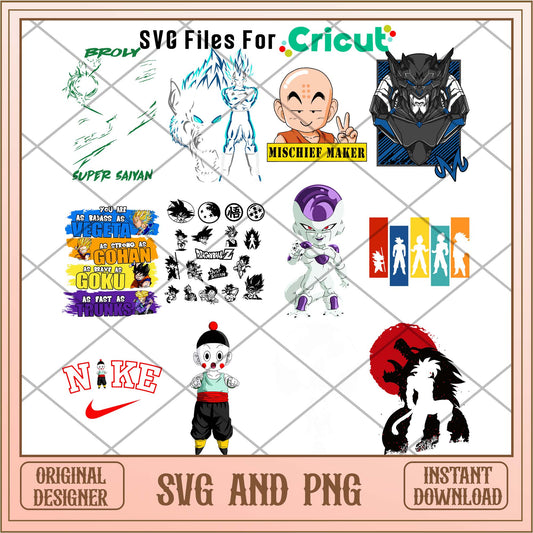 Dragon ball svg bundle, Anime shadow svg bundle - Svgfileforcricut