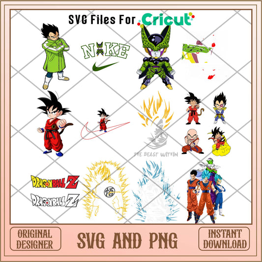 Dragon ball svg bundle, Green characters svg bundle - Svgfileforcricut