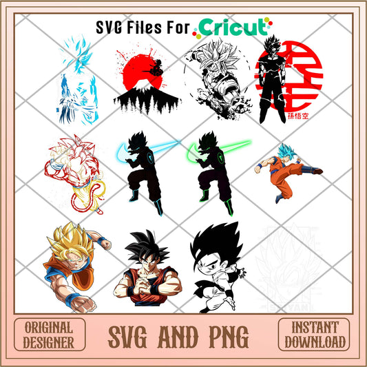Dragon ball svg bundle, Gonku black svg bundle - Svgfileforcricut 