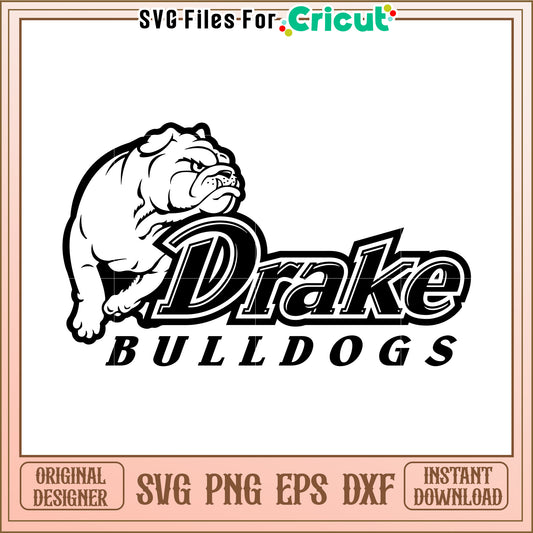 Drake Bulldogs SVG Design for Cricut, Perfect for Sports Fans and Crafters