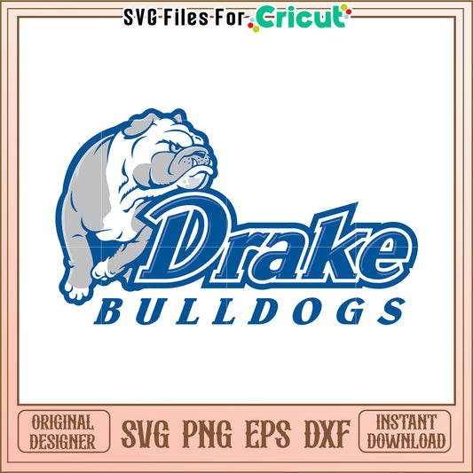 Drake Bulldogs logo design for Cricut, perfect for sports team projects
