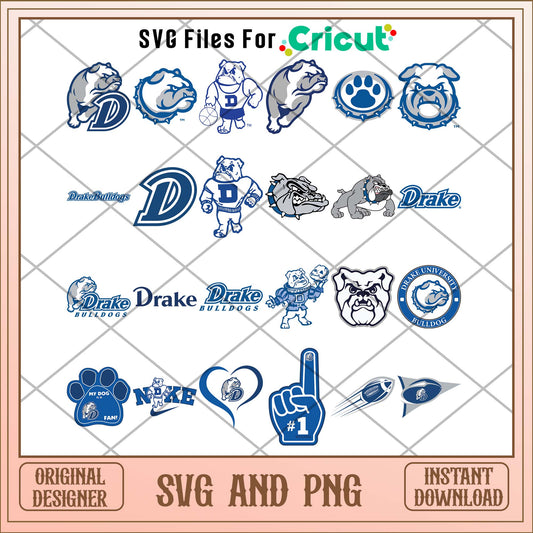 Drake Bulldogs svg, Drake Bulldogs svg bundle, NCAA svg