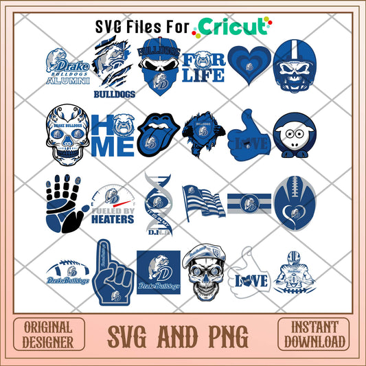 Drake Bulldogs home svg, Drake Bulldogs svg bundle, NCAA svg