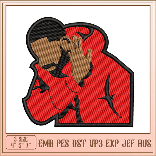 Drake Meme Embroidery Design