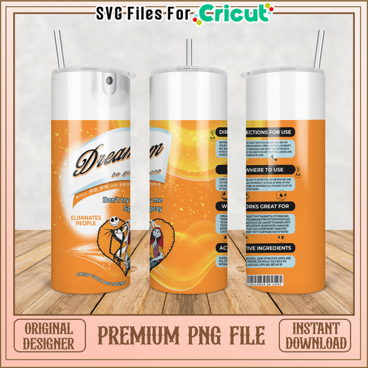 Dream Spray Tumbler PNG File for Crafts and Cricut Projects