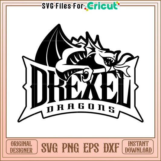 Drexel Dragons SVG Graphic, Perfect for Cricut Projects and Custom Designs