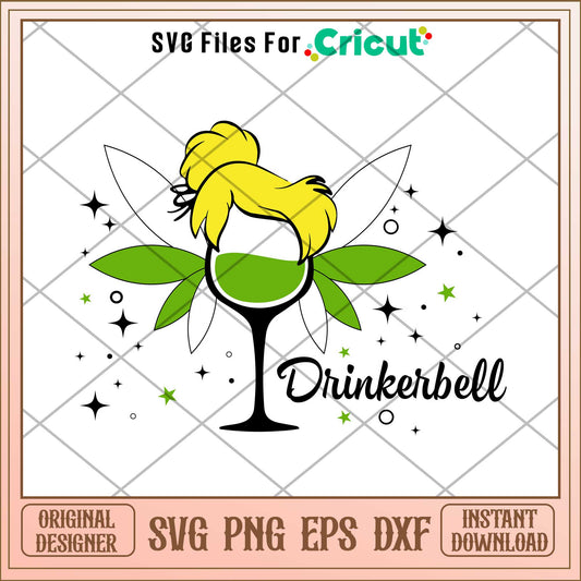 Drinker Bell Svg, Disney princess name svg, digital download