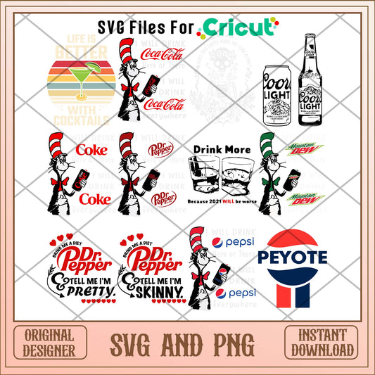 Drinks coke spirit svg bundle, Drinks svg bundle - Svgfileforcricut