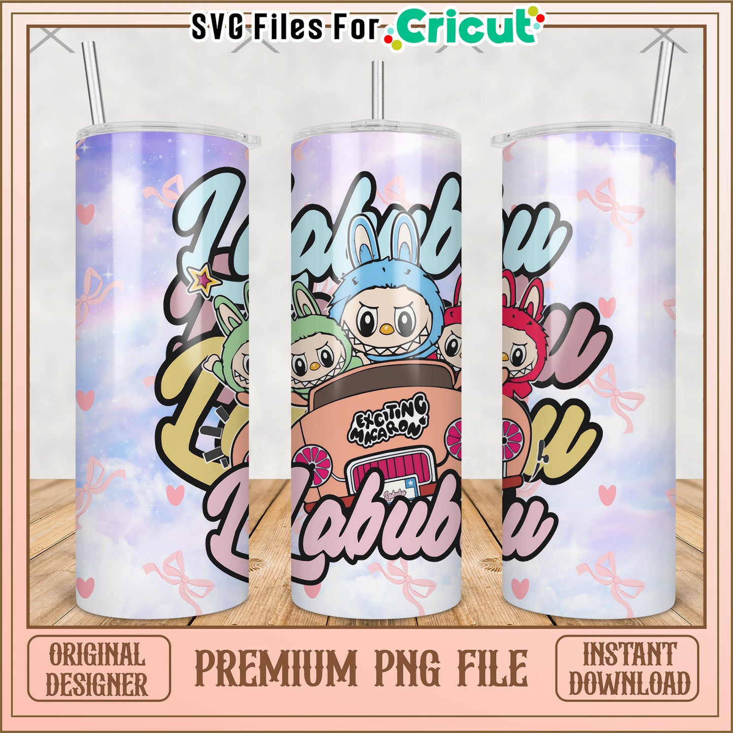 Driving with labubu tumbler png, labubu secret png, labubu keychain​ png