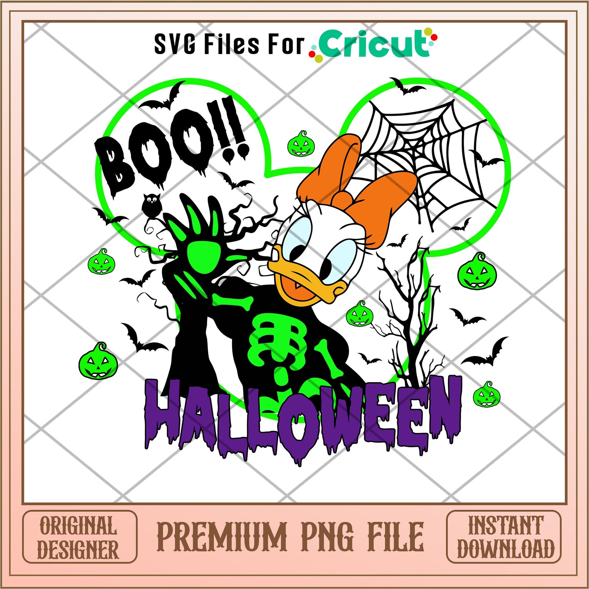 Duck daisy boo halloween png, Disney characters png, Digital Download