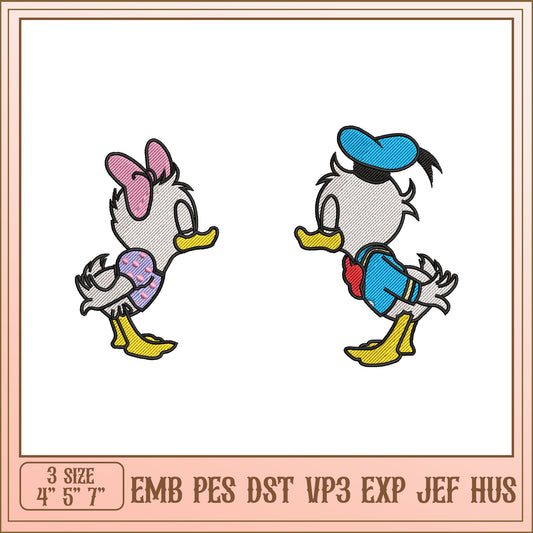 Ducklings Embroidery Design 4x7 Inch