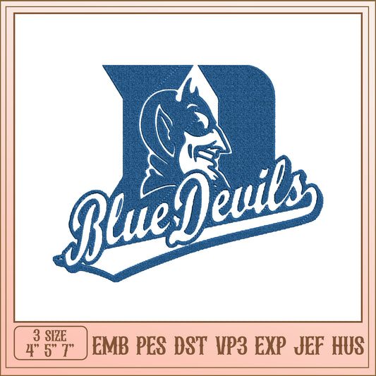 Duke Blue Devils Embroidery Design