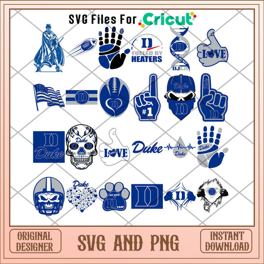 Duke bluedevil symbol svg, Duke bluedevil svg bundle, NCAA svg