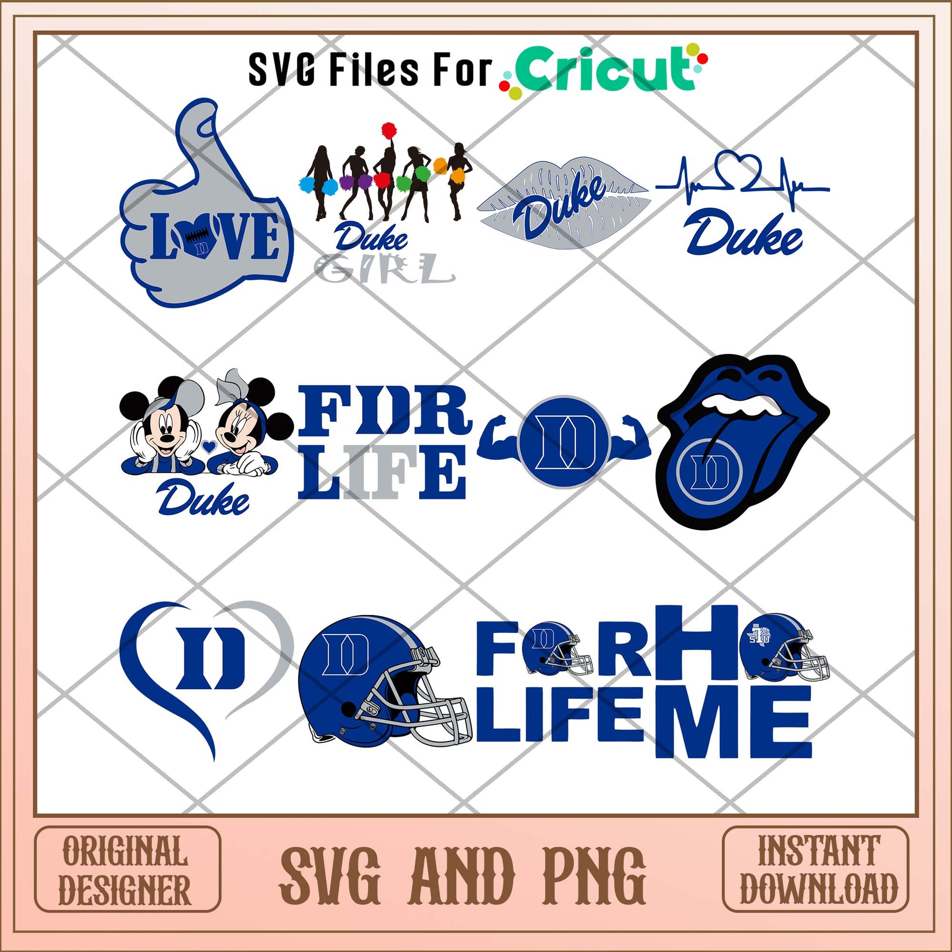 Duke bluedevil for life svg, Duke bluedevil svg bundle, NCAA svg 