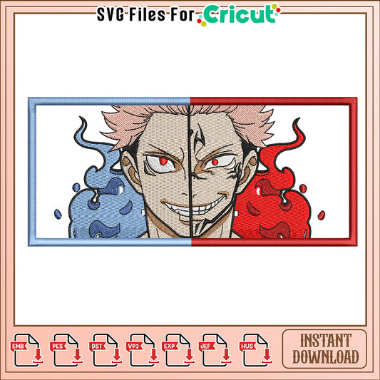 Dynamic Dual Color Embroidery Design for Instant Download