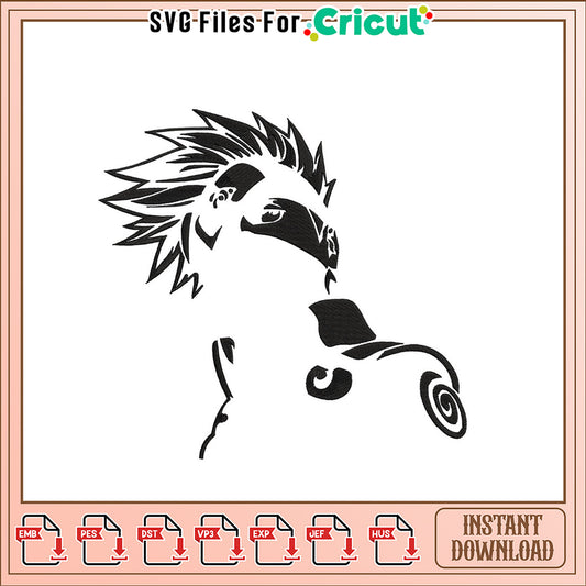 Dynamic Embroidery Design Instant Download File Art