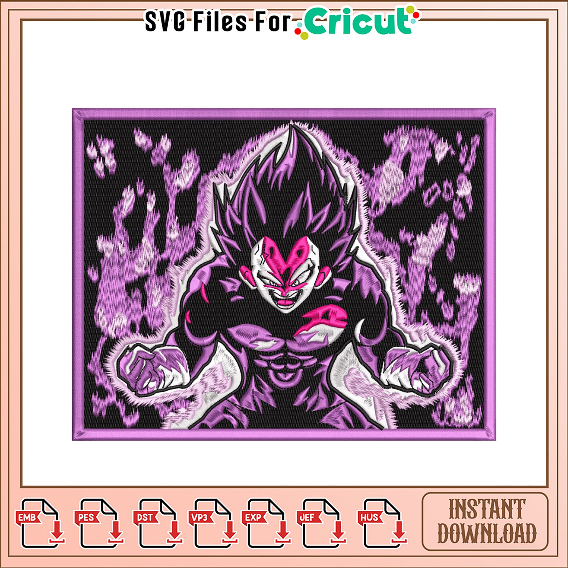Dynamic Embroidery Design for Anime Fans Download Now